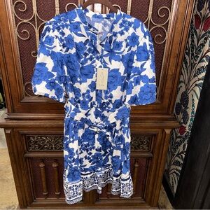 Joie Blue/White dress .NEW.Size 10
